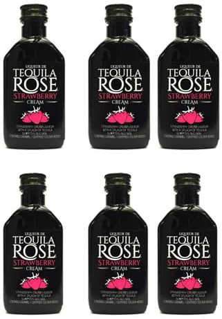 Tequila Rose Strawberry Cream 50ml Pack of 6 | Miniature Alcohol | All Occasion Gift
