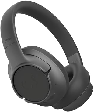 Fresh 'n Rebel Clam Core Auriculares Bluetooth Circumaurales con micrófono ENC (Llamadas, Auriculares inalámbricos Over-Ear con Botones de Volumen, 45h de autonomía (Storm Grey)