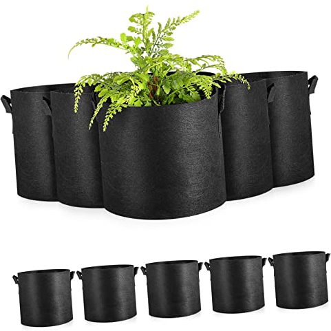 Milisten 12stücke Pflanzsäcke Aus Vliesstoff Robuste Gallonen-töpfe Mit Griffen Für Anbau Von Kartoffeln Tomaten Zwiebeln Und Blumen Für Garten Und Balkon