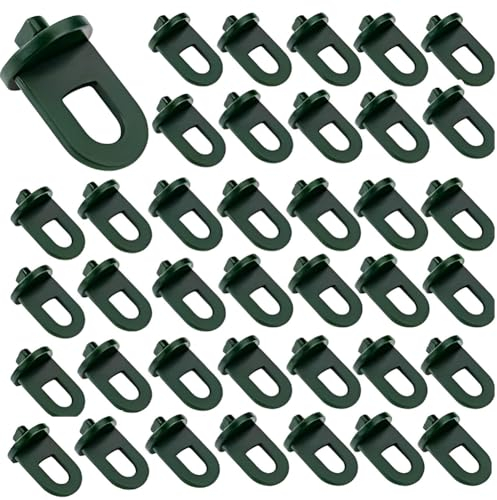 50 Stück Gewächshausclips mit hoher Tragkraft, Stabile Pflanzenhalter, Aufhängevorrichtungen für Gewächshaus, Perfekte Ösen Rankhilfe Clips Kunststoff, für Ihr Gewächshaus und Paradies