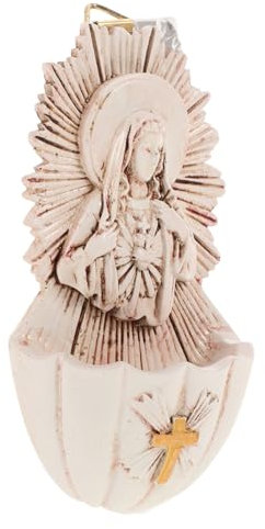 Cabilock Décoration Dintérieur Catholique Bénitier Mural En Résine Signe Religieux 6 5 X 4 X 12 Cm Confirmation Ou Nouvelle Maison