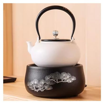 Theiere Cuisinière électrique en céramique Mini cuisinière à thé petite bouilloire en argent domestique for l'eau bouillante cuiseur à thé cuisinière environnante for faire bouillir le thé pour le thé