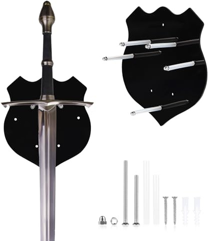 lalago Schwert-Aufhänger, Schwert-Wandhalterung, Schwertständer | Axthalter, Acryl-Schwertständer, Wandhaken, Displayaufhänger für Wand, Schwerthalter, Axt, vertikale Anzeige und Dekorati