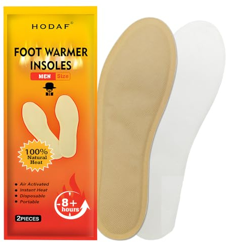 5 Paar Sohlenwärmer, 100% natürliche Wärme, Wärmesohlen für Schuhe, Wärmepads für 8 Stunden Wärme, Sofort einsatzbereite Fußwärmer Pads, Schuhwärmer Einlagen (Größe L 40-43)