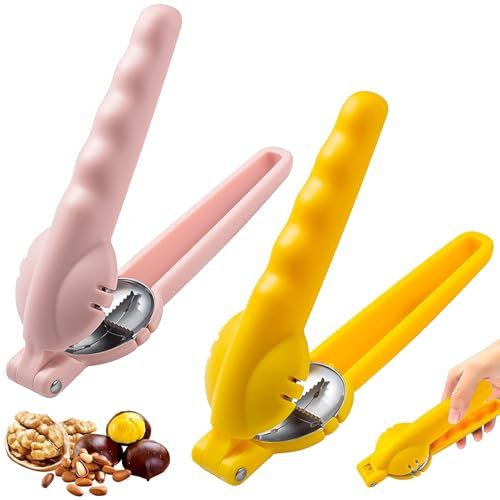YOUNGSAY 2 Stück Kastanien Schneider, Edelstahl Maronischneider, Schnell Maronenschneider, Tragbar Kastanienzange für Walnüsse/Kastanien/Nüsse (2 Farben)