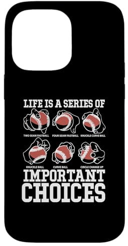 Coque pour iPhone 14 Pro Max Life Is A Series Of Important Choices Baseball Pichet