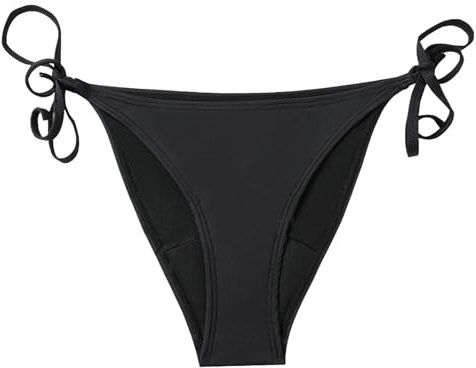 SRZYMJ UnterwäSche Damen, Starke StröMung Hohe SaugfäHigkeit MenstruationsunterwäSche, PeriodenunterschwäSche Starke Blutung Für Frauen Schwarz Unterwäsche Panties Hipsters Unterhosen Tangas Slips M