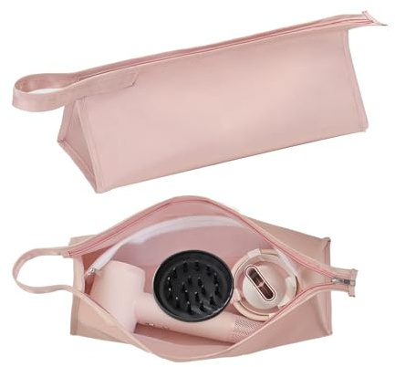 Bdfgh Reisetasche für Dyson Airwrap und Shark Flexstyle Air Styling, Haartrockner-Hülle, tragbar, wasserabweisend, Tragetasche, Organizer für Dyson Supersonic & Zubehör, Rosa - Dreieckig, Eine Größe