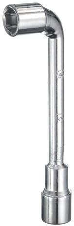 QUARKZMAN L-förmiger Winkelschlüssel mit Sechskantbuchse 14mm 45# Stahl Doppelseitiger metrischer 6-Punkt-Rohrsteckschlüssel für allgemeine Reparaturen, Pipeline, Fahrrad- und Autowartung