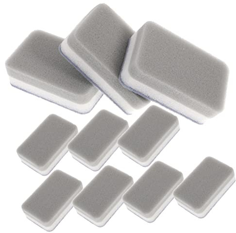 YOSADIER Esponja De Limpieza para Cocina Doble Cara 10 Unidades Gris Resistente Alta Absorción Uso Utensilios Hogar Limpieza Eficaz para Platos Ollas y Fregaderos