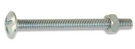 100 Boulons Poelier zingués diamètre 8,0 mm - Longueur 100 mm