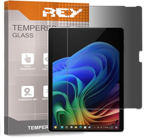 REY Pellicola salvaschermo antispia per Microsoft Surface PRO 11 13, Vetro temperato, di qualità Premium