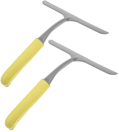 PLAFOPE 2 pezzi di tergivetro per finestre: raschietto per vetri per camper per la pulizia di porte e finestre in vetro della doccia - puliscivetri portatile per piastrelle e specchi del bagno