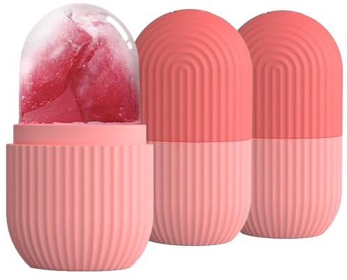 3 Pièces Glacon Visage Rouleau Reutilisable,ice Roller Massage Face,Soins Visage,Dégonflement,Essentiel pour Une Peau Radieuse