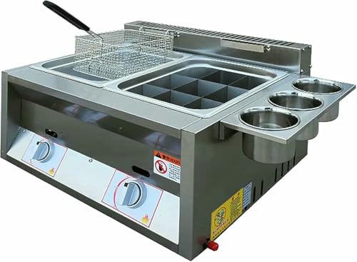 Friggitrice commerciale a gas, in acciaio inox, ideale per uso domestico e ristorante