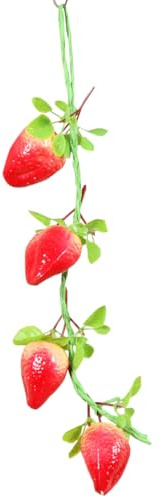 Calcifer Artificial Fruits Vegetable String, Strawberry-4 | 1 Sets, Restaurant Hotel Home Garden Decoration, Display