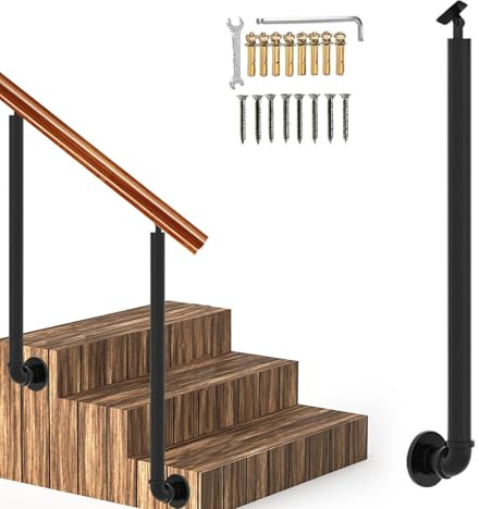 Outdoor Step il, montanti laterali per terrazze da giardino, soffitte e corridoi, balaustre e colonne di sicurezza (95 cm)