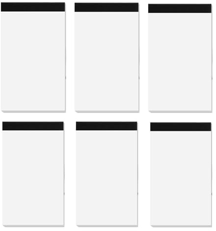 OYUUJII Petit Bloc Notes de Remplacement A7,6 Pièces Recharge Cahier Vierge A7 Mini Carnet 30 Feuilles par Bloc Petit Carnet de Notes de Poche Calepin de Note pour le Travail Étude Bureau École