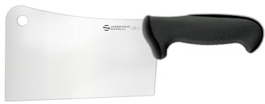 Ambrogio Sanelli, Linea Tecna Falcetta cm 16 NERA con Lama in Acciaio Inox NitroB e Manico Ergonomico a grip evoluto, Coltello Professionale, Made in Italy