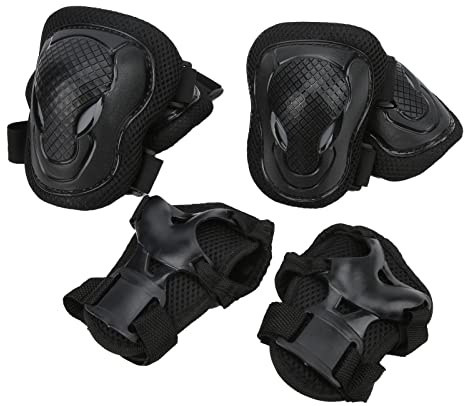 Qudinip Roller Skate Protection Gear Set, Adjustable Knee Elbow Wrist Pads for Adults Extreme Sports Inline Skating