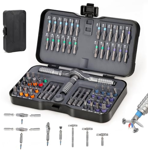 66 in 1 Magnetic Screwdriver Set, Ratchet Screwdriver Set, S2 Steel Bits