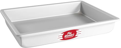 Fat Daddio's POB-9132 Sheet Cake Pan, 9 x 13 x 2 Inch, Silver