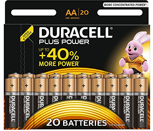 Duracell Pile Alcaline Plus Power AA 20 Piles