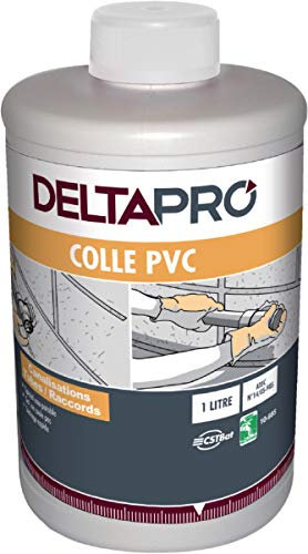 colle pvc - pour réseau eau potable sous pression - pot de 250 ml avec pinceau - deltapro 30601724
