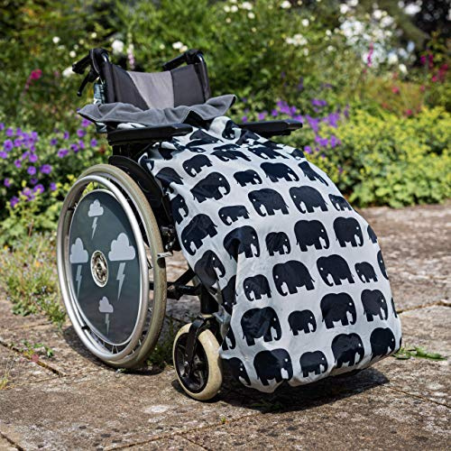 BundleBean: 100% wasserdichter fleecegefütterter Rollstuhlüberzug | Universelle Passform für manuelle & elektrische Rollstühle | Erwachsenengröße | Erwärmung und Behaglichkeit