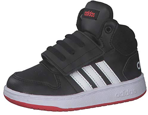 adidas Jungen Unisex Kinder Hoops Mid 2.0 Sneaker, Core Black Cloud White Vivid Red, 21 EU