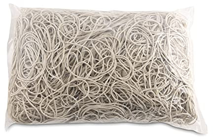 Bandas de goma para oficina de 50 mm de diámetro, 1,5 x 3 mm, 1000 g, color blanco, accesorios de oficina pequeños, tipo estándar, material de goma, peso (g)-1000, color blanco, tamaño: 1,5 x 3 mm