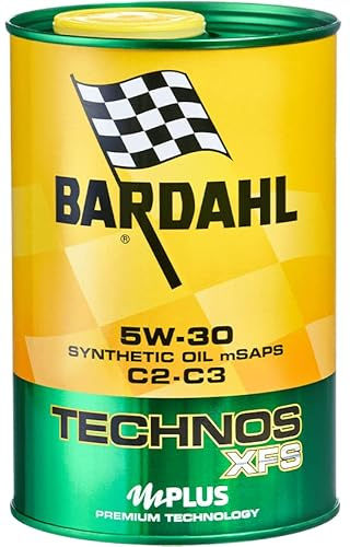 Bardahl - Olio Motore per Auto, Technos XFS C2-C3 5W30, Massimizza le Prestazioni del Motore, Formula 100% Sintetica, 3 Litri