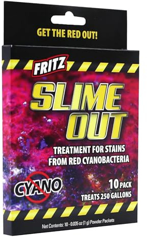 Fritz Aquatics Slime Out Treatment for Stains from Red Cyanobacteria in Fresh or Saltwater Aquariums (10-Count)
