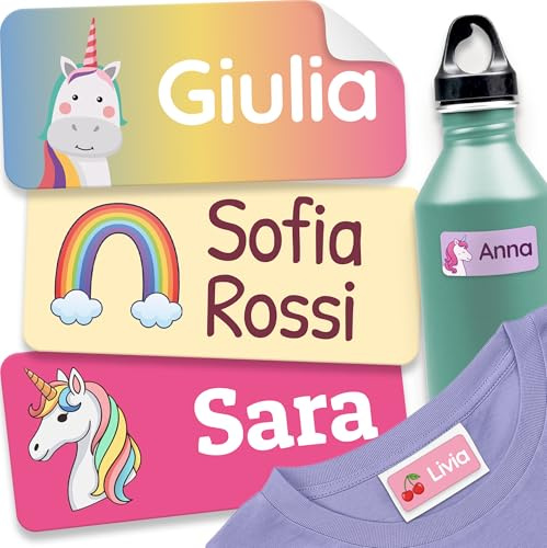 120 Stick on Name Labels for Clothes Kids - Personalised Name Tags for Clothes, School and Nursery - Waterproof and No-Iron Name Stickers for Kids