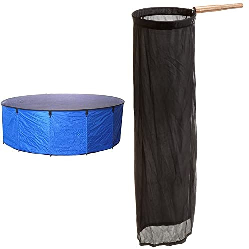 AquaForte Flexibles Faltbecken Koi Bowl, inkl. Abdecknetz und praktischer Tragetasche, Ø 180 x H 60 cm (± 1500 L) & Koi Umsetzschlauch, Ø30 cm