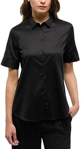 ETERNA Female Cover Shirt Bluse unifarben Regular FIT 46_D_1/2, 1/2, schwarz