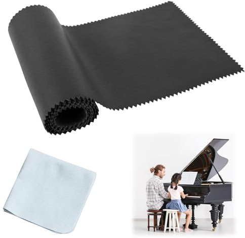 Anti-poussière pour Clavier de Piano,Housse de Clavier de Piano,Touches de Piano Souples Housse de Protection Clavier 1PC,Chiffon de nettoyage 1PC,pour 88 Touches,Piano Numérique