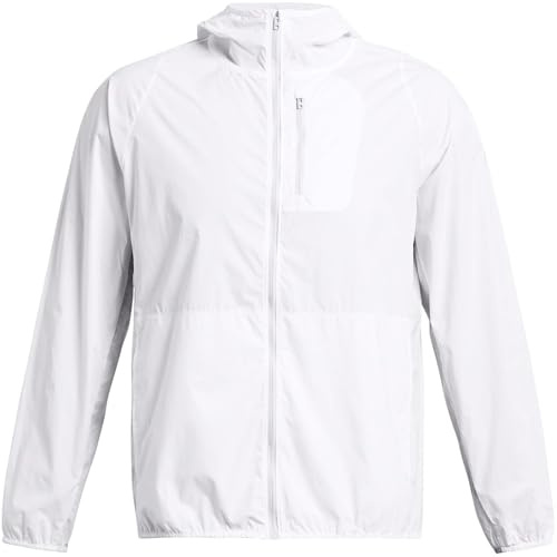 Under Armour Löparjacka för män, PHANTOM white-distant gray-halo gray XL, vit 100/distant gray 023/halo grå 014, XL