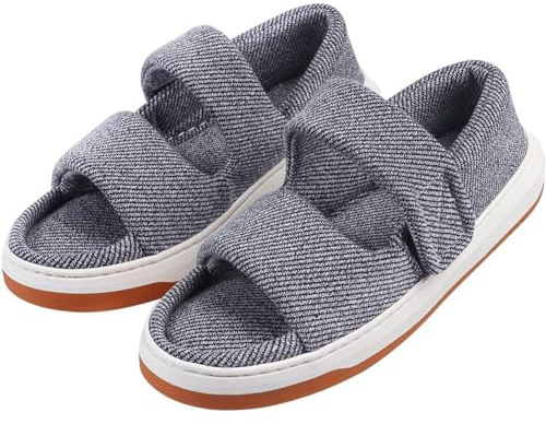 Sandali per diabetici a punta aperta, regolabili, scarpe da edema, vestibilità larga, di grandi dimensioni, per artrite e piedi gonfi, pantofole ortopediche, sandali traspiranti, scarpe da casa per