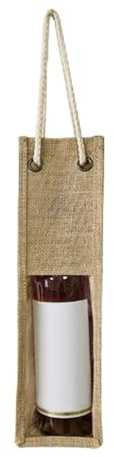 Flaschentüten Jute-Rotwein-Abdeckung, verstärkter Griff, Weinflaschenbeutel, Allzweck-Rotwein-Bierflaschen-Verpackungs-Einkaufstasche for Hochzeitsfeiertage(Color:A)