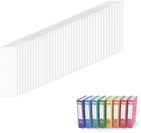 QOWUXHZ 40 Stück Etikettenhalter Selbstklebend Selbstklebetaschen Transparent Visitenkartentaschen Kleben Zum Schutz Ihrer Karten Oder Fotos 2.5X7.5Cm Mit Leeren Etikettenkarten Geliefert