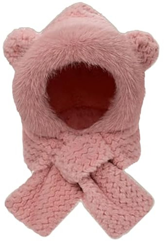 Fuzzy-Mütze, Bärenohren-Mütze | Niedliche Wintermütze, Bärenschal, warme Tiermütze,Plüschmütze, Bärenkostüm, Bärenhaube für Kinder, Frauen, junge Menschen, ältere Menschen, Familie, Freunde, Winter