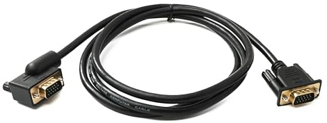 SYSTEM-S D Sub15 Kabel 150 cm HD VGA 15 Pin Stecker zu Stecker DB15 Winkel Right Angled Adapter