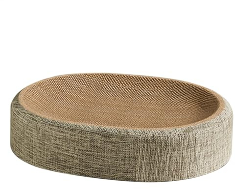 Ovales Sisal Kratzbrett Für Katzen, Sisal Gebogene Katzenkratzer, Verschleißfestes Katzenbett, Wiederverwendbares Kratzlounge Katzenbett Für Indoor Outdoor, Robuste Haustier-Schlafmatte Für Hauskatzen