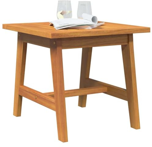 vidaXL Side Table Oil Natural 45 x 45 x 40 cm Solid Acacia Wood