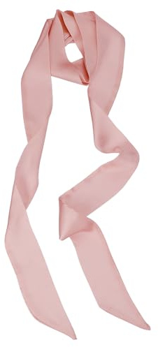 PATIKIL Elegante Sciarpa Nastro, Sciarpa Sottile Soltantelore Pura Lunga Foulard Seta Cintura Fascia Per Capelli Fascia Testa Nastro Cravatta Donne, Rosa Loto