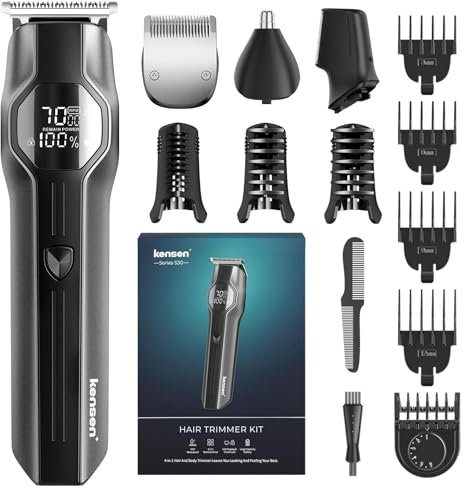 Kensen Manscape Dual Speed Body Hair Trimmer Men 4-in-1 Beard Trimmer Men, 210 Mins Usage Time Rechargeable Body Shaver for Hair/Beard/Ball/Groin, Waterproof Cordless Male Grooming Kit for Pubic Hair