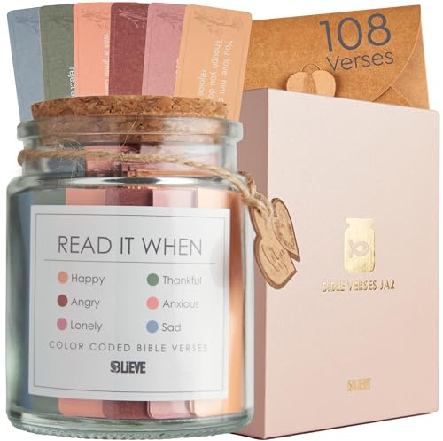 BLIEVE- Read Me When Bible Verses Jar For Daily Encouragement - Easter Basket Stuffers, Birthday Gifts for Women, Inspirational Christian Gifts, Christian Easter Gift For Daughter & Son (Women)