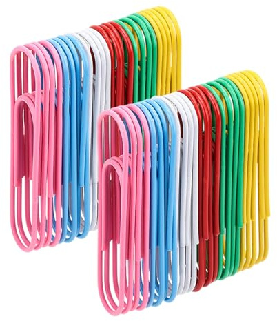 50 Pezzi Di Clip Di Carta Colorate, Clip Di Carta In Metallo, Organizzatori Di Archiviazione, Forniture Di Studio E Ufficio.
