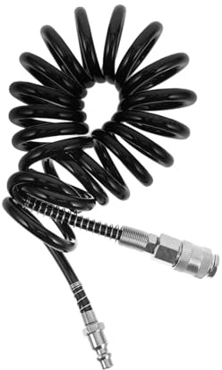 Veemoon Pu Druckluftschlauch Mit Selbstverriegelndem Drei in Eins Stecker Knickgeschützter Kompressorschlauch Elastisches Pu Federmaterial Für Druckluftwerkzeuge Und Pneumatische Systeme
